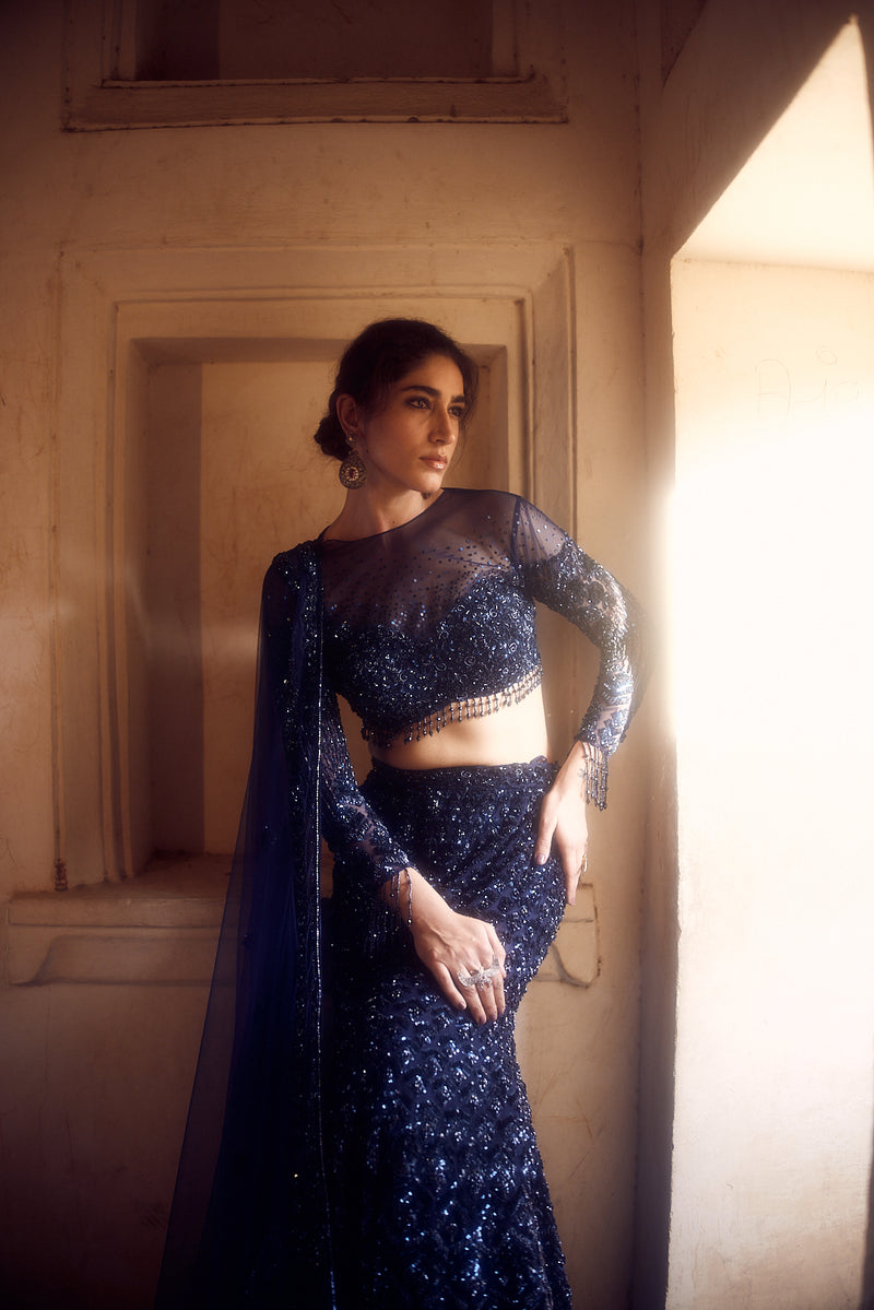 Midnight Blue Lehenga