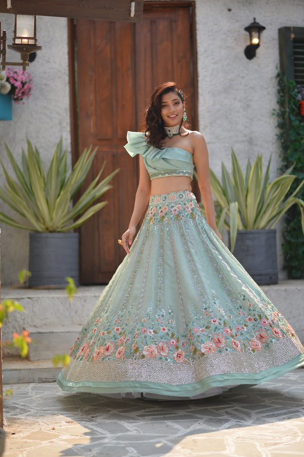 Mint Beach Lehenga