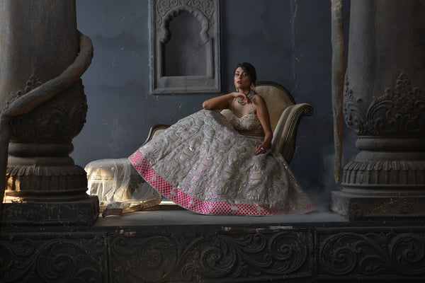 Mint & Magenta Lehenga
